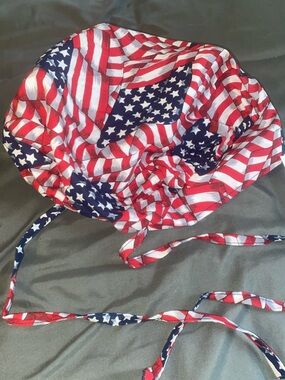 Patriotic American Flag Scrub/Bonnet